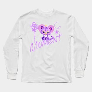 Cartoon Happy Moment Cheetah Long Sleeve T-Shirt